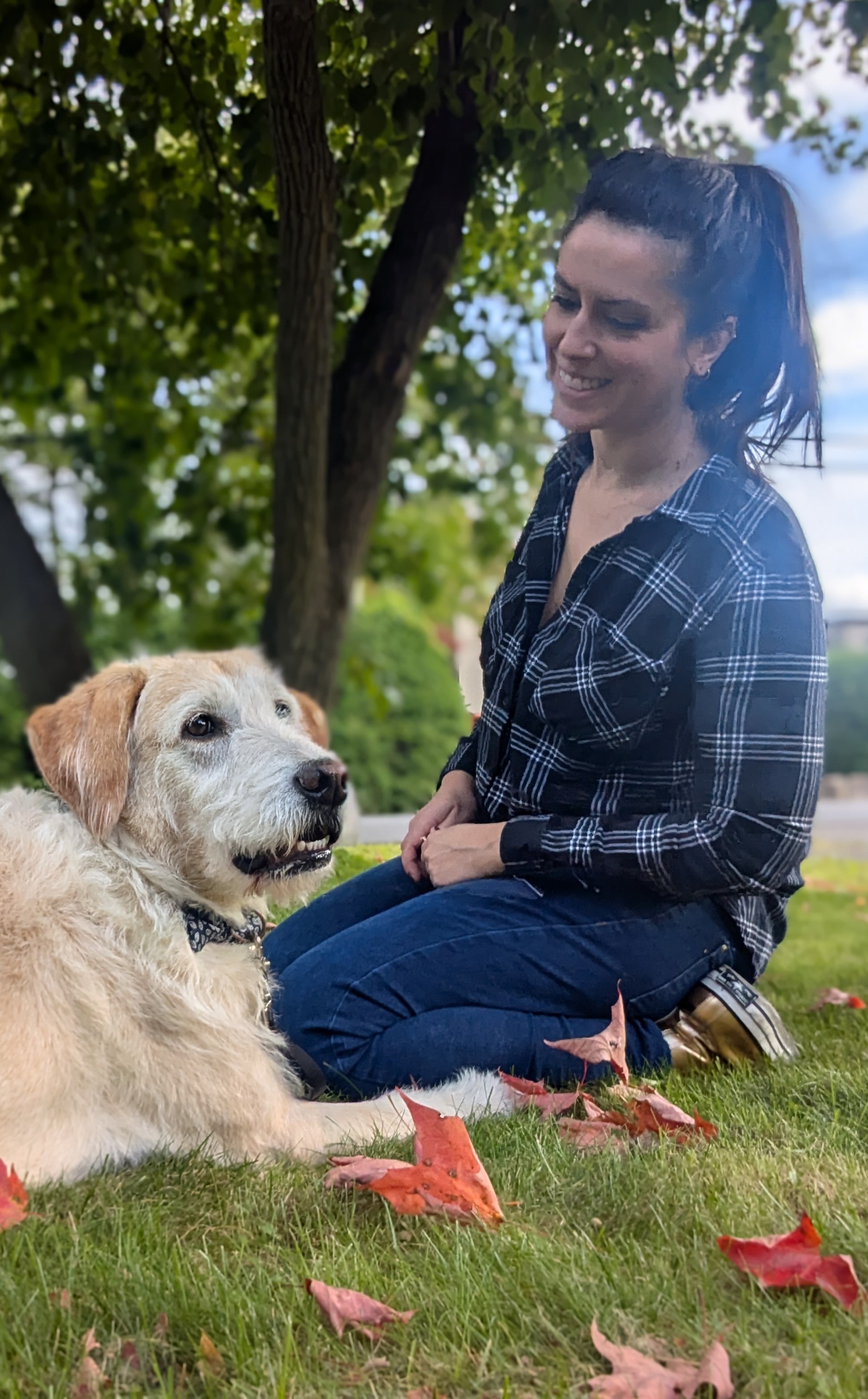 Johannie St-Yves et son chien, Assistance Zoothérapie
